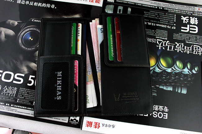 时尚正品牛皮卡位钱包卡套 长款钱夹 皮钱包韩版皮夹男包男式真皮 M-918A-第3张图