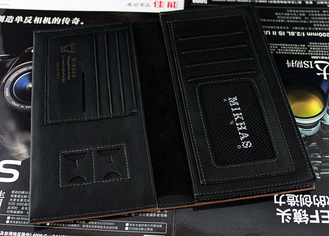 米哈斯新款皮夹正品真皮牛皮钱包卡套 男包男式 钱包男长款 韩版 M-919A-第2张图