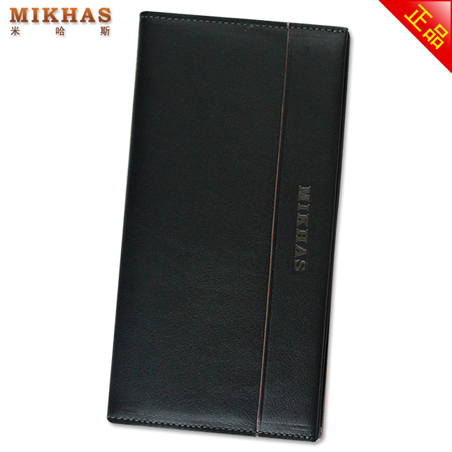 米哈斯新款皮夹正品真皮牛皮钱包卡套 男包男式 钱包男长款 韩版 M-919A-第4张图