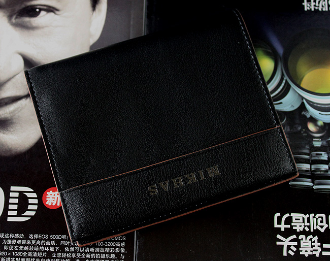 时尚正品皮夹牛皮真皮卡位钱包卡套 短款 皮具 韩版 男式男包包包 M-919B-第0张图