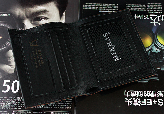 时尚正品皮夹牛皮真皮卡位钱包卡套 短款 皮具 韩版 男式男包包包 M-919B-第1张图