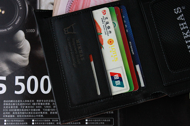 时尚正品皮夹牛皮真皮卡位钱包卡套 短款 皮具 韩版 男式男包包包 M-919B-第7张图