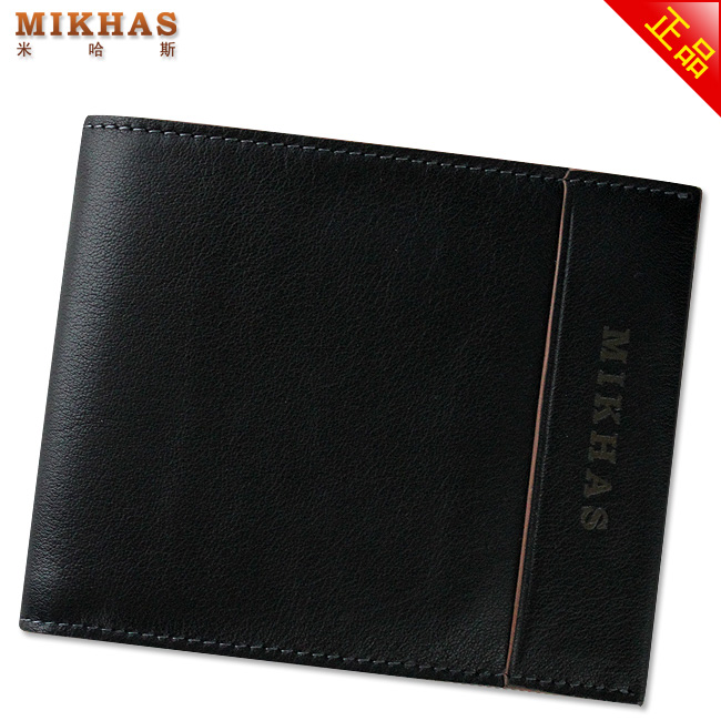 时尚正品牛皮卡位钱包卡套 手工钱包 韩版 学生钱包短款 真皮男包 M-919C-第9张图