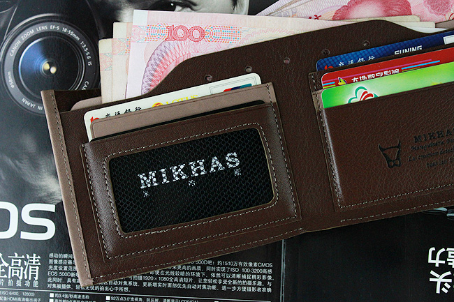时尚新款钱包男正品牛皮卡位钱包卡套 短款 韩版真皮男包男式皮夹 M-920C-第6张图