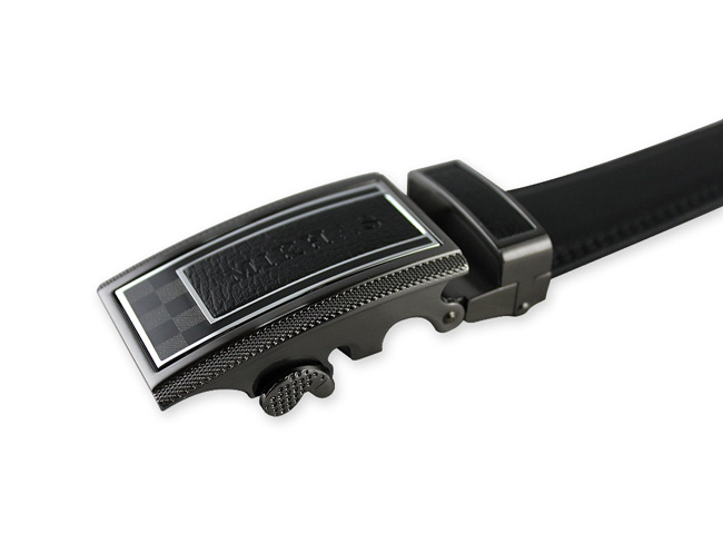 时尚自动扣皮带腰带单圈牛皮男士真皮 黑色 休闲 配件 品牌 正装 M-BELT-560-第2张图