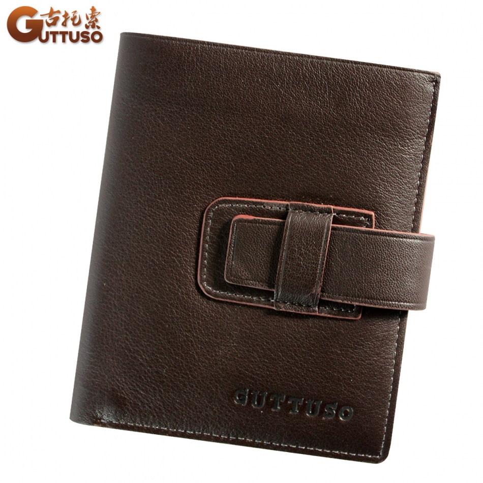 古托索时尚正品牛皮钱包卡套 真皮皮夹 短款钱包男潮钱包男包特价 G-8150B