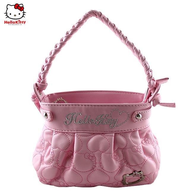 HelloKitty绣桃心粉色女士手提包 HK-9020-XF