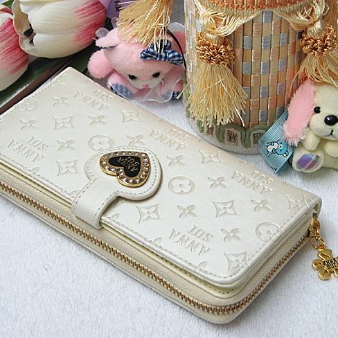 Annasui安娜苏明星宠爱款闪闪水钻钱包 长款白色 Ans-589-16A