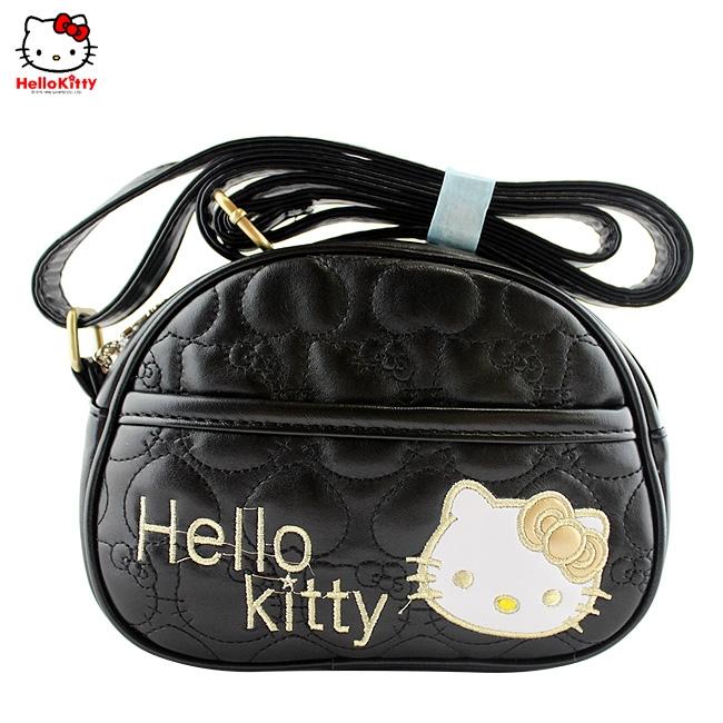 HelloKitty绣桃心黑色女士肩包-挎包 HK-3006-XH