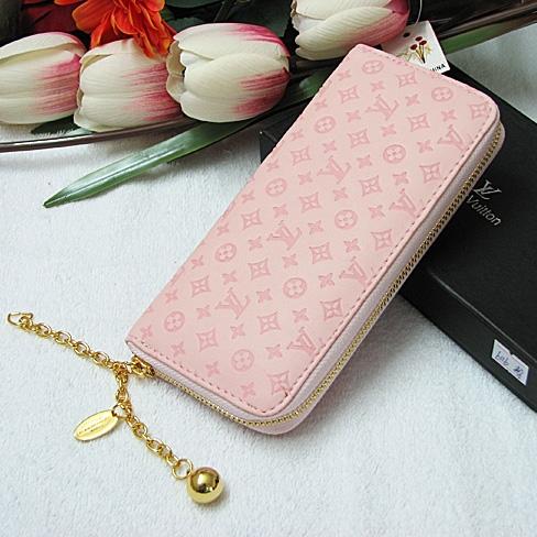 LV路易威登女士拉链钱包 粉色 LV-6166-A