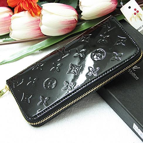 LV路易威登女士拉链钱包 单拉黑色 LV-61007K