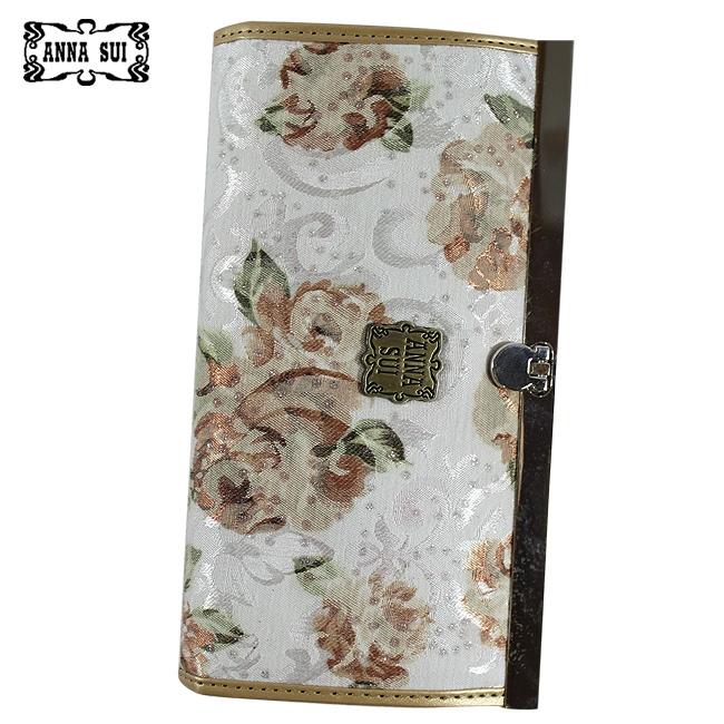 Annasui安娜苏 女士钱包 真丝玫瑰花钱夹 Ans-DH-8085
