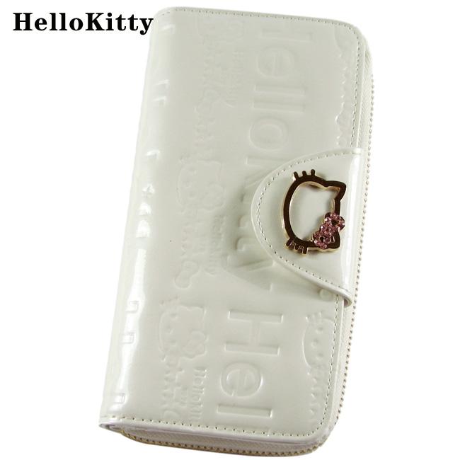 HelloKitty女士真皮钱包 长款白色 HK048-PB