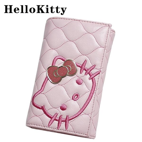 HelloKitty女士中长款绣格粉色钱包 HK027-XGF