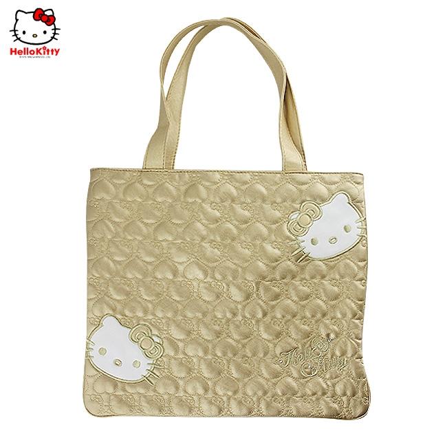 HelloKitty绣桃心金色女士手提包-肩包 HK-2010-XJ