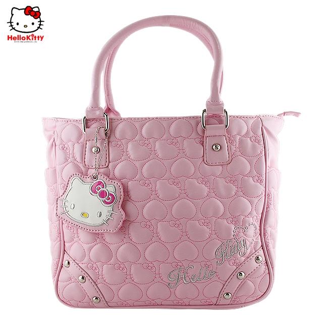 HelloKitty绣桃心粉色女士手提包 HK-212-XF
