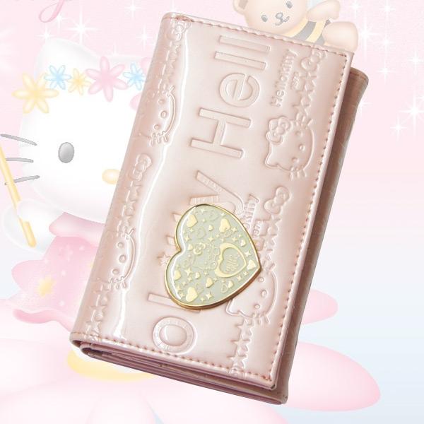 HelloKitty女士真皮钱包 中长款粉色 HK027-PF