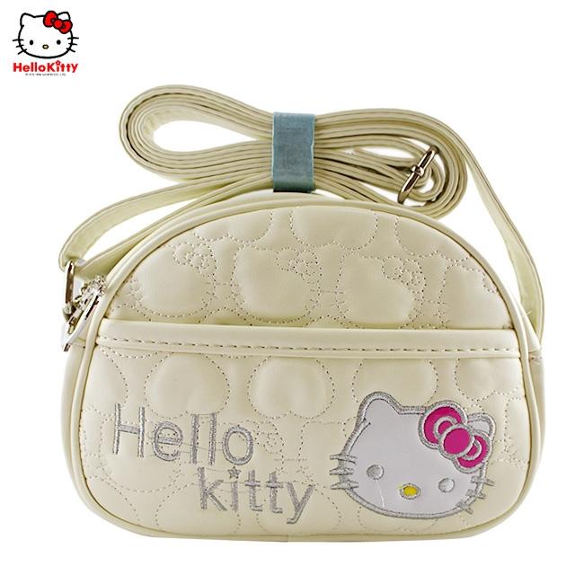 HelloKitty绣桃心米黄色女士肩包-挎包 HK-3006-XB