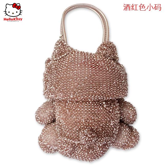 HelloKitty限量版明星款 范冰冰、舒琪款女士肩包 酒红色小码 HK-S-JH