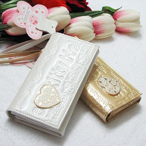 HelloKitty女士真皮钱包 长款白色 HK011-PB