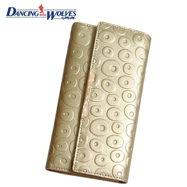 清仓价2013经典女士钱包 长款三折女士金色搭扣钱包韩版钱夹清仓特价 DW67416-11A