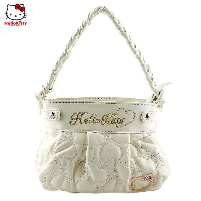 HelloKitty绣桃心白色女士手提包 HK-9020-XB