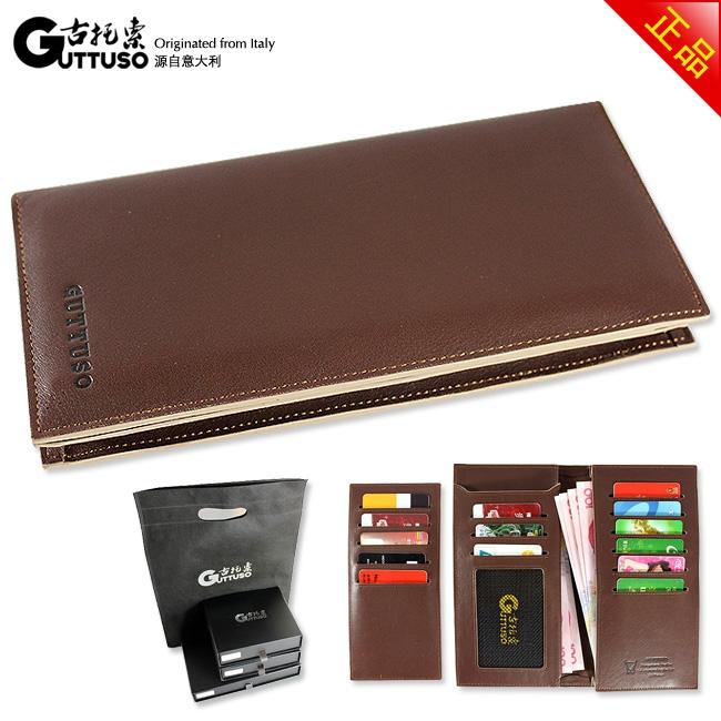 古托索时尚正品牛皮钱包卡套 皮具 男钱夹长款钱包长真皮包包职业 G-8120A